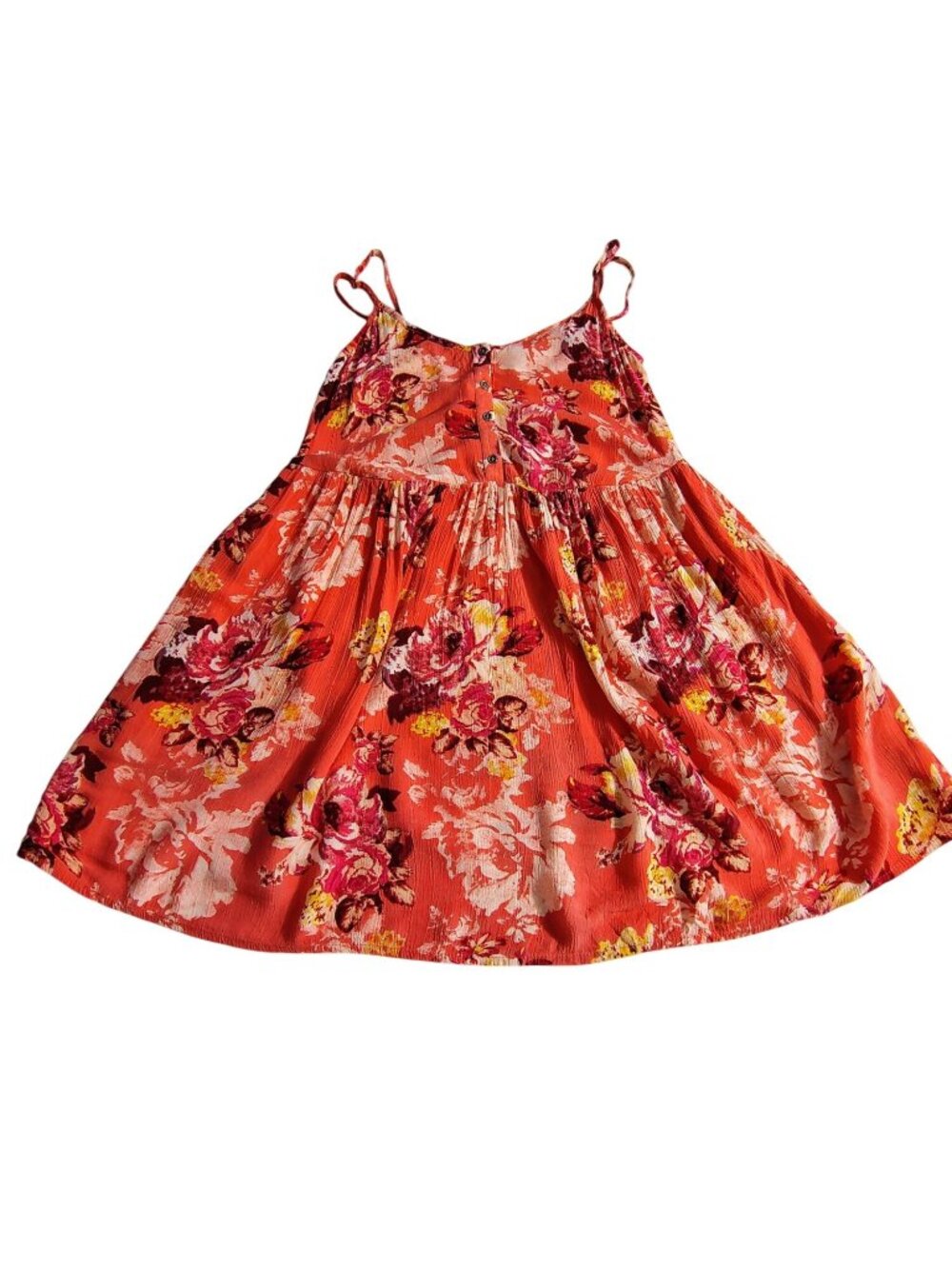 Billabong Womens Floral Sleeveless Sundress With Adjustable Spaghetti Straps S